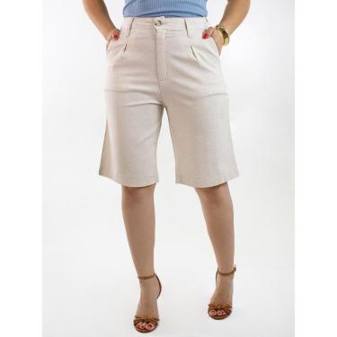 Imagem de Bermuda Jorts Feminina Linho Cintura Alta Elastano Anticorpus-Feminino