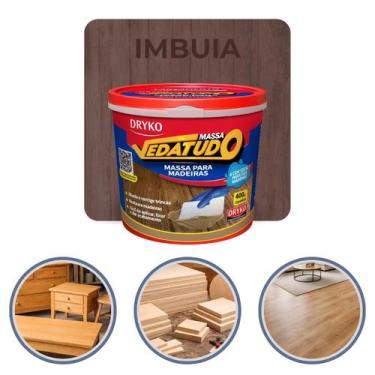 Imagem de Massa Para Madeira Dryko Vedatudo Imbuia 400g Acrílica para Reparos Co