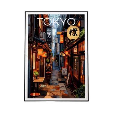 Imagem de Pôster De Arte De Parede Em Estilo Japonês Com Impressão Em Madeira, T