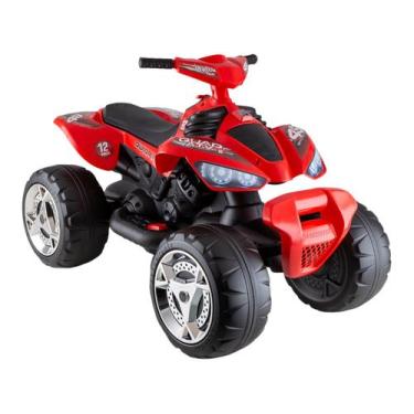 Imagem de Quadriciclo Infantil Eletrico Bandeirante Vermelho e Preto 12V