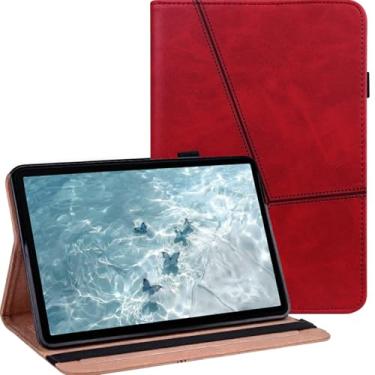 Imagem de ALILANG Capa para Samsung Galaxy Tab A11 Plus 2025/A9 Plus 2023 11 polegadas com suporte para caneta, capa de couro PU para tablet Samsung Tab A9 Plus 2023 - vermelha