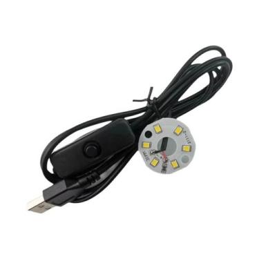 Imagem de Lâmpada De Mesa LED USB Branco Quente 5V 3W Com Chip 2835, Luz Noturna