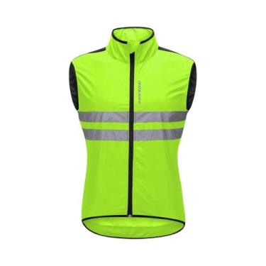 Imagem de Jaqueta Corta-vento Masculina, Dobrável, Refletiva, Para Ciclismo, Cor