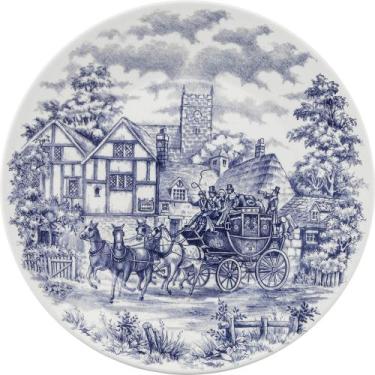 Imagem de Kit 2 Pratos Rasos Biona Cena Inglesa Oxford Cerâmica 26cm - Genérico