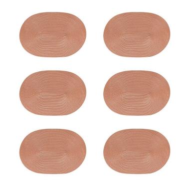 Imagem de Jogo Americano Copa E Cia 6 Peças Luna Oval Nude