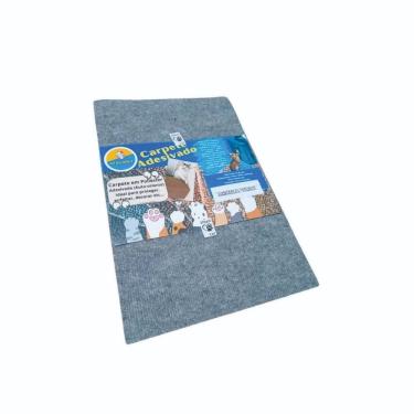 Imagem de Arranhador Adesivo para Gato OEM Protetor para Sofá e Cama Box em Carpete de Fibra 100% Poliéster Cinza Claro 30x48cm