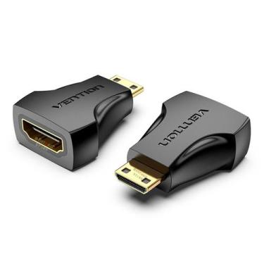 Imagem de Adaptador Plug Mini HDMI Macho Para HDMI Femea 4K Vention