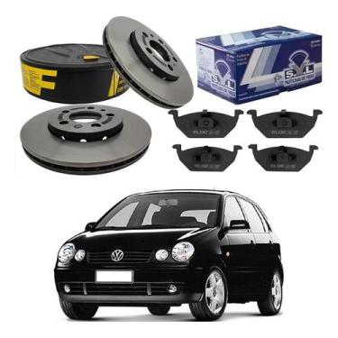 Imagem de Kit Disco Pastilha Freio Dianteiro Polo 1.6 2002 A 2006 - SYL