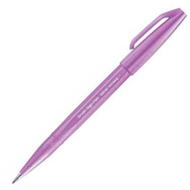 Imagem de Caneta Pincel Brush Sign Pen Cor a Escolha Unidade Pentel,  Lilas