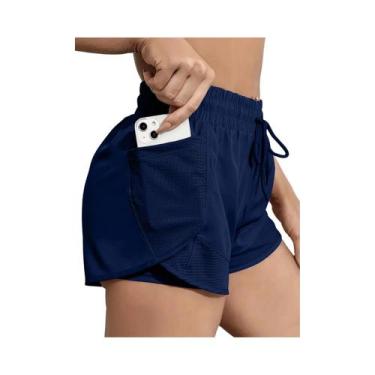 Imagem de Shorts Esportivos Elásticos Femininos Com Bolsos, Leggings De Yoga, Sh