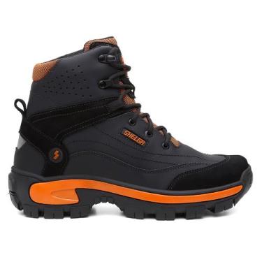 Imagem de Bota Masculina Para Trilha em Couro Legitimo Com Proteçao No Bico Ref 