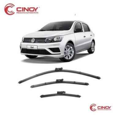 Imagem de Kit 3 Palhetas Limpador Parabrisa Dianteiro + Traseiro Gol G5 e G6 201