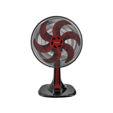 Imagem de Ventilador de Mesa Turbo Vermelho 30cm 6 Pás Oscilante 127V Premium - 