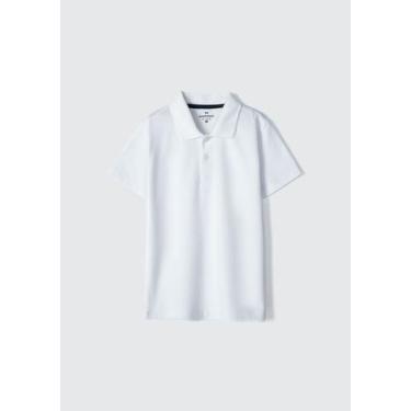 Imagem de Camisa Polo Infantil Menino Manga Curta Em Piquet - Hering, 012, Branc