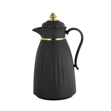 Imagem de Garrafa Térmica New Arabic Preta 1l Café Chá Botão - CLASS HOME