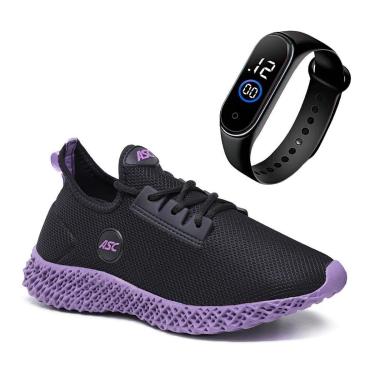 Imagem de Combo Tênis Ortopédico Feminino Relógio Fino – Conforto, Leveza e Modernidade para Acad...