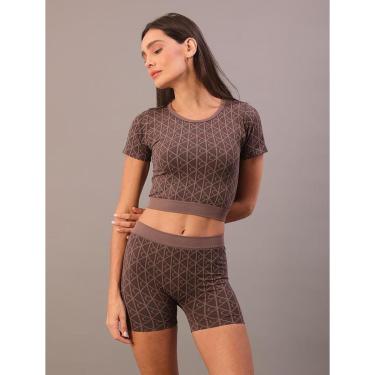 Imagem de Shorts Padronagem Aop Calvin Klein Seamless Charuto-Feminino