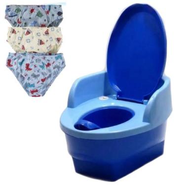 Imagem de Troninho Infantil Menino Musical Piniquinho Pinico Penico 18kg Degrau 