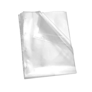 Imagem de Envelope Fichário Saco Plástico 100U 4 Furos 23x31cm Kit 2 - Várias