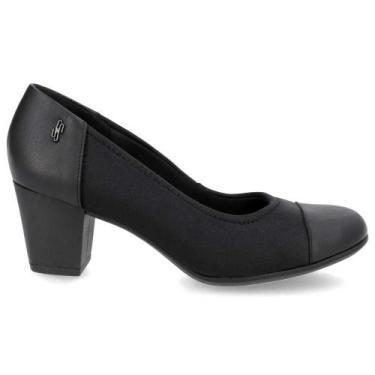 Imagem de Scarpin Feminino Salto Bloco Preto Usaflex UC1103, 35