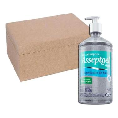 Imagem de Álcool Em Gel Antisséptico 420gr Asseptgel Fresh Blue Kit 12, Álcool E