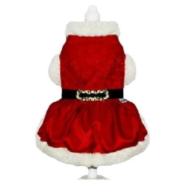 Imagem de Roupinha pet vestido natal brilho para cães tamanho gg - Mascote PEt