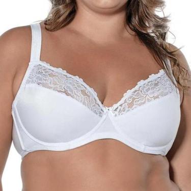 Imagem de Sutiã Lousane Renda Nadador Aro Sem Bojo Plus Demillus 064086, Branco,