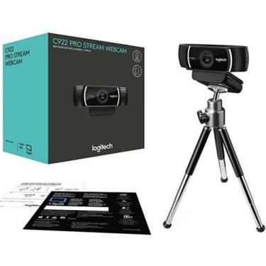Imagem de Webcam Câmera C922 1080p 60fps Tripé Streamer Microfone ideal para Liv