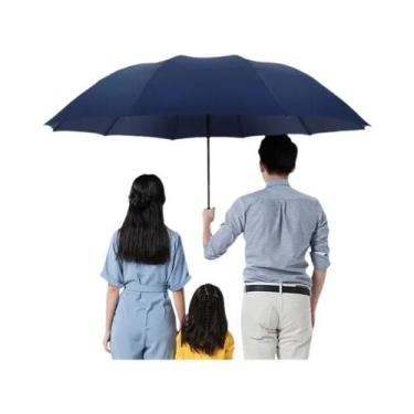 Imagem de Guarda-chuva Dobrável Extra Grande De 130cm À Prova De Vento, Resisten