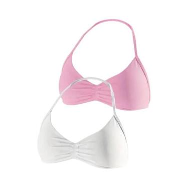 Imagem de Top Esportivo Feminino Acolchoado Com Costas Abertas, Tipo Halter, Par