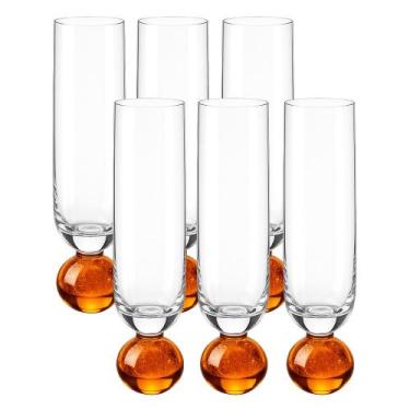 Imagem de Conjunto 6 Taça Champanhe Bola Orbe 300ml Pé De Esfera Tuut - Yangzi