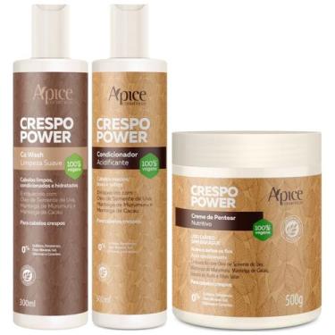 Imagem de Kit Apice Crespo Power Co Wash Condicionador Creme De Pentear Nutritiv
