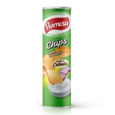 Imagem de Batata Chips Pramesa Sabor Cebola e Creme 100g Snack Crocante