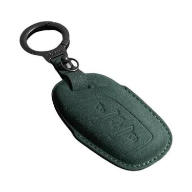 Imagem de Capa Protetora De Couro Camurça Para Chave Remota De Carro MG ZS HS 5 