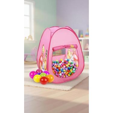 Imagem de Barraca Infantil Dobrável Rosa com 25 Bolinhas - Congratulations Store