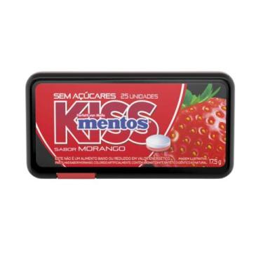 Imagem de Bala Mentos Kiss Morango Dispenser - Pack 9 Unidades 17,5g