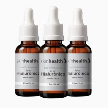 Imagem de Kit 3 Sérum Facial Skinhealth 30ml Ácido Hialurônico Antirrugas Hidrat