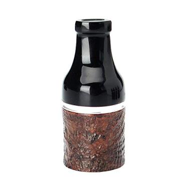 Imagem de MUXIANG Briar Suporte para bocal de madeira para charuto com ponta de charuto feito à mão com suporte para filtro de charuto 52 anéis