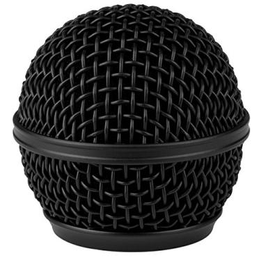 Imagem de Talent DM-RGB Grade de malha para microfone preto para Shure SM58 BETA58 SM58LC SV100 RK143G PGX2