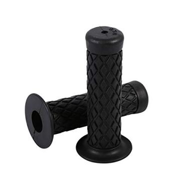 Imagem de 2 peças/par apertos de mão de motocicleta de borracha 7/8 "22mm, punhos de guidão de motocicleta universais antiderrapantes guidão de gel de borracha para motor, bicicleta de sujeira,(Preto)