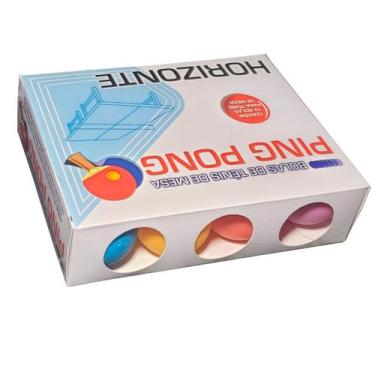 Imagem de Bolas / Bolinhas De Ping Pong Colorida Caixa Com 12 Unidades - Horizon