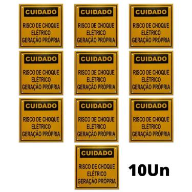 Imagem de Placa Cuidado - Geração Própria  - Padrão CPFL Tam 13x13 c/ 10un