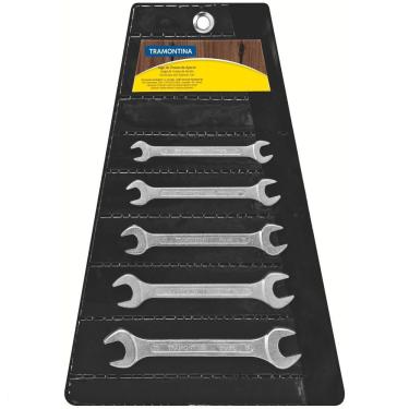 Imagem de Jogo de Chaves Fixas Tramontina Basic com Corpo em Aço Especial Cromado 5 peças Tramontina