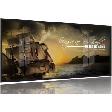 Imagem de Quadro Decorativo Vasco Da Gama Futebol 130x60 Moldura Preta 2x2