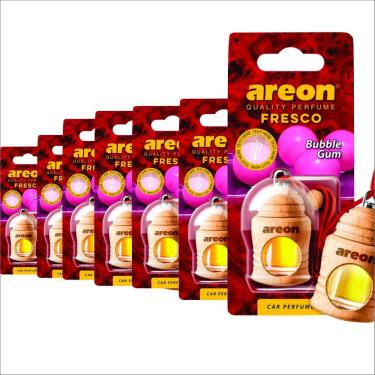 Imagem de Aromatizante Areon Fresco Bubble Gum 4ml - 7 Peças - Perfume Automotivo Odorizador Chiclete