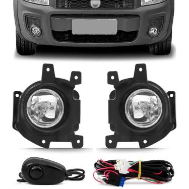Imagem de Kit Farol de Milha Fiat Strada Working 2014 2015 2016 2017 2018 2019 2020 2021 Botão Alternativo