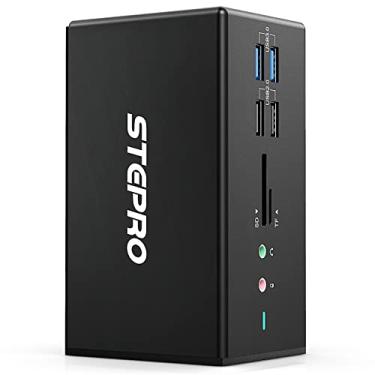 Imagem de Estação de ancoragem, STEPRO 14 em 1 USB C, monitor quádruplo compatível com MacBook e Windows, base Thunderbolt com cabo USB-A e USB-C (2HDMI, VGA, PD3.0, RJ45, 4 portas USB, SD/TF, áudio)