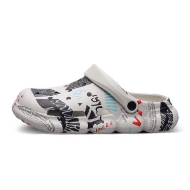 Imagem de SHABADUER Tamancos de verão masculinos e femininos, sapatos de água casuais confortáveis, atacadistas, sapatos de praia, Branco escuro, 4 Women/0 Men