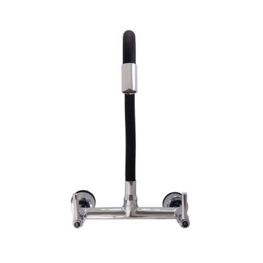 Imagem de Torneira Misturador Color Flexível Preto Cozinha Parede Meli