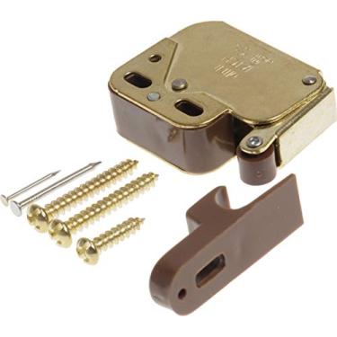 Imagem de The Hillman Group Mini trinco de latão polido 59280 com trava, pacote com 2